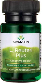 L.reuteri plus مع L. rhamnosus L. Acidophilus & fos 30 كبسولة SWANSON
